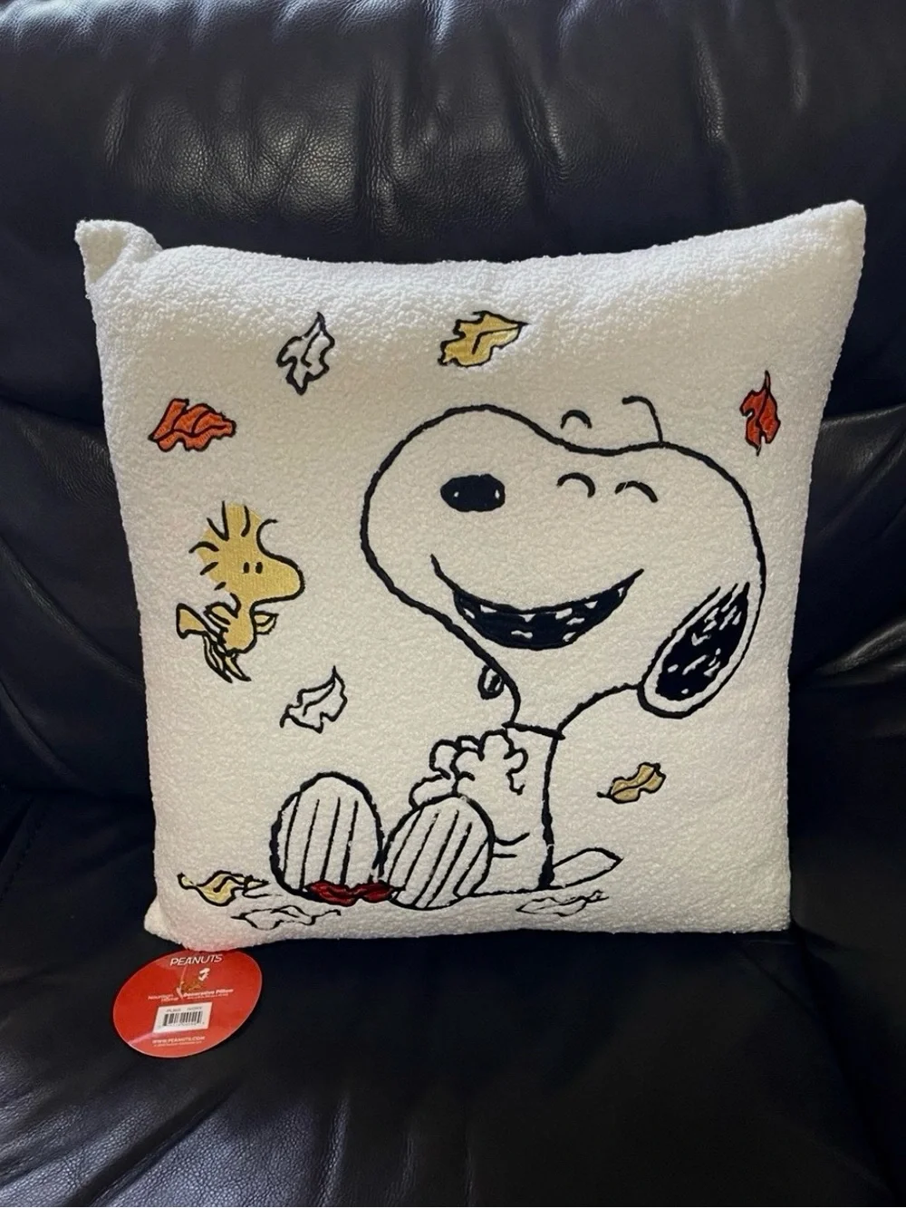 PEANUTS Snoopy Sherpa Fall Pillow - Thanksgiving Peanuts Pillow - Fall Peanuts